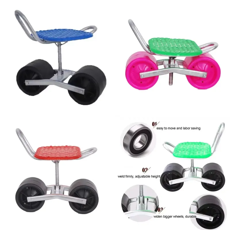 Adjustable Height Rolling Stoo - Agriculture Farming Work review and price