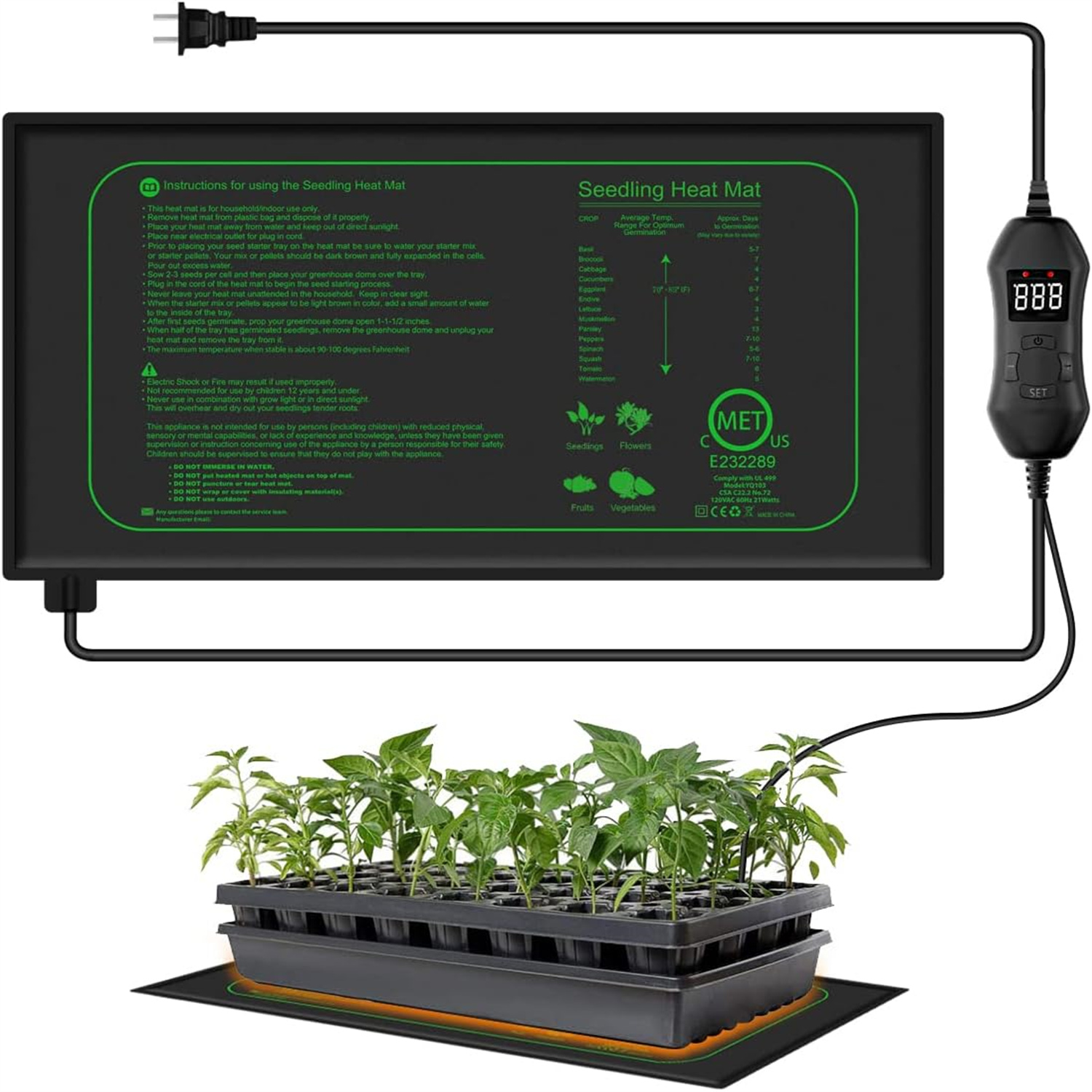 Seedling Heat Mat With Digital - Seedling Heat Mat review and price