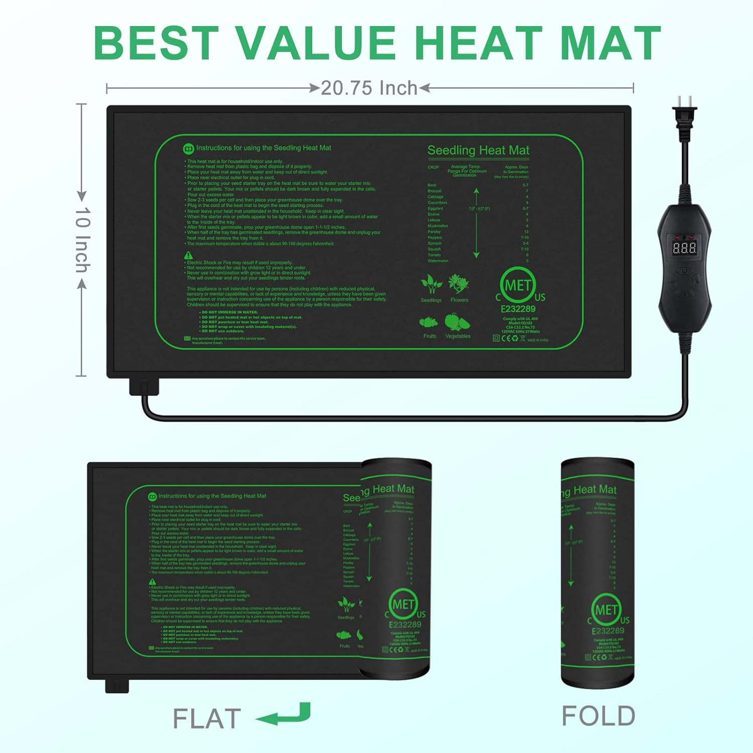 Seedling Heat Mat With Digital - Seedling Heat Mat review and price